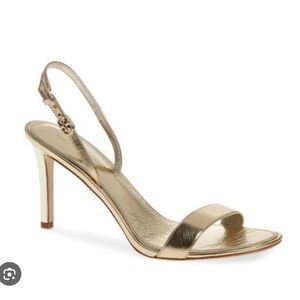 NWOB TORY BURCH DOUBLE T BUCKLE HEELED SANDAL